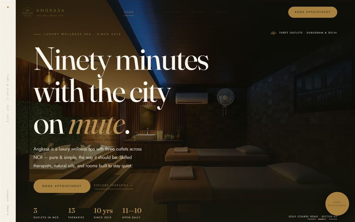 Angkasa Wellness Spa website