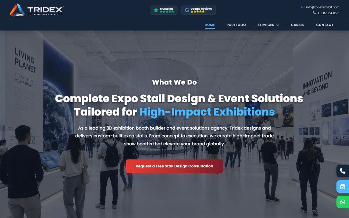 Tridex Exhibitions & Events website